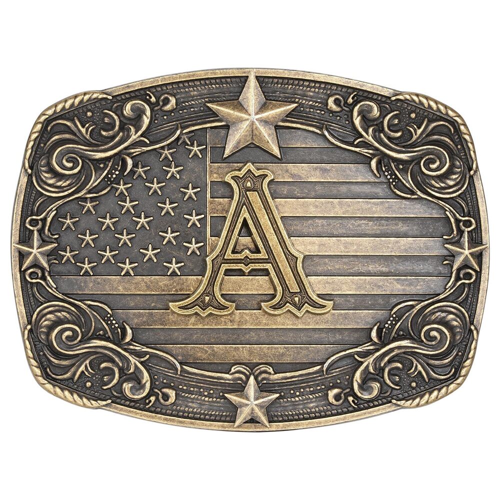 7403 Western Belt Buckle Initial Letter ABCDJRM to Z Rodeo Cowboy Belt
